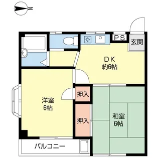 ハイツイナガキ【1階】の間取り
