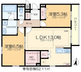 MI CASA KSK【2階】の間取り