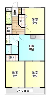 中町マンション【1階】の間取り