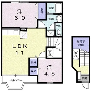 フローラルコート【2階】の間取り