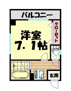 ビガーポリス296同心二丁目KSビル【5階】の間取り