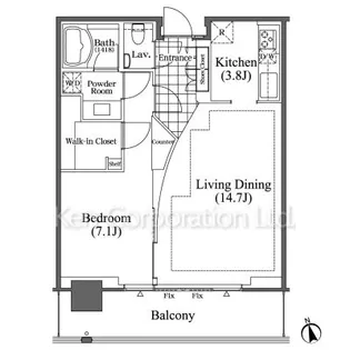 芝浦アイランド ブルームタワー【37階】の間取り