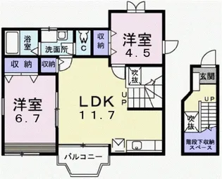 パルテールN【2階】の間取り