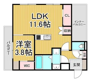 MICA ELENO KURAKUEN【3階】の間取り