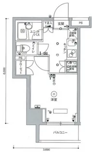 スカイコート武蔵小杉壱番館【6階】の間取り