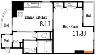 CASSIA錦糸町South Court【9階】の間取り