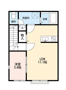 ローズガーデンD【2階】の間取り