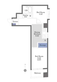 初台パークサイドハイツ【8階】の間取り