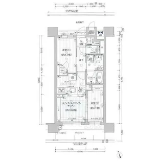 プレサンス ロジェ 名古屋浅間町ザ・レジデンス【14階】の間取り