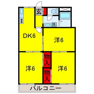 パークサイドハイツ1号【2階】の間取り