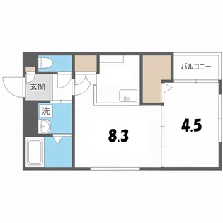コートロティ南円山【1階】の間取り