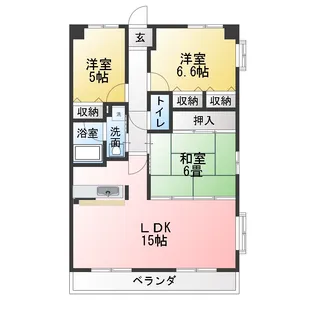 エスポワールシキタ【4階】の間取り
