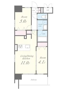 ROOTs Shinjuku Wakamatsucho【10階】の間取り