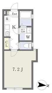 アフェット道場南2【1階】の間取り