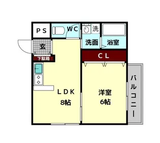 ヒルコート鳥見【4階】の間取り