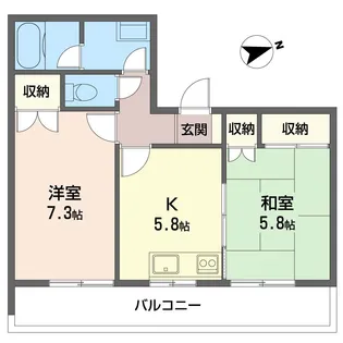 フラワーマンション【2階】の間取り