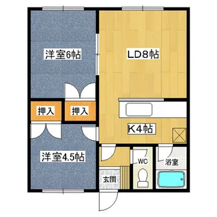 美山ハイツ【1階】の間取り