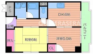 クーランデール天神橋【8階】の間取り