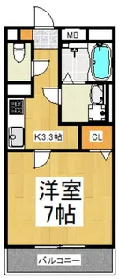 ベルシティ大鋸【1階】の間取り