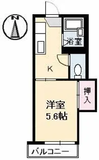 コーポKII【2階】の間取り