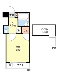 第十七安藤ハイツ【2階】の間取り
