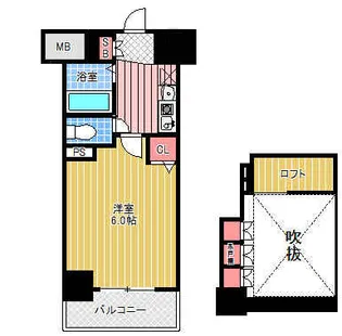 エステムコート難波ミューステージ【4階】の間取り