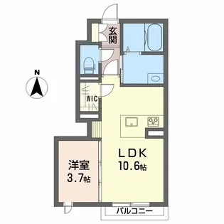 FORENA 天山【1階】の間取り