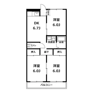 棚網レジデンス【4階】の間取り