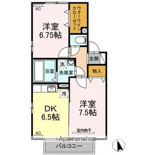 リビングタウン南塚 B【2階】の間取り