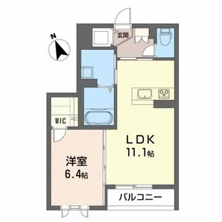 ベレオ新屋敷【3階】の間取り