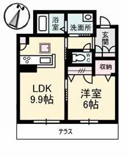 リヴェール【1階】の間取り