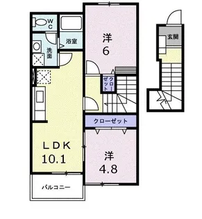 メゾン・ラシーヌ【2階】の間取り