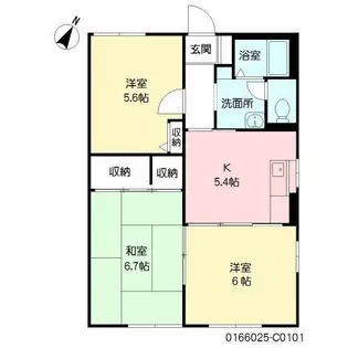 リバティヒルズ C棟【1階】の間取り