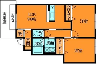 ル ヴェール【1階】の間取り