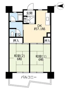 UR武庫川【13階】の間取り
