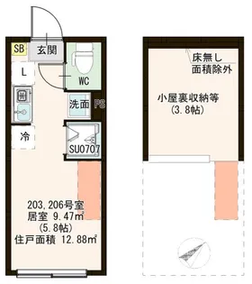 KJ Terrace【2階】の間取り