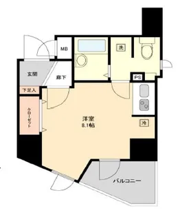 プリズムスクエア本駒込【9階】の間取り