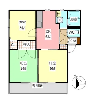 ガーデンハイツ【1階】の間取り