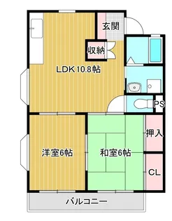 イーストヒルズ【2階】の間取り