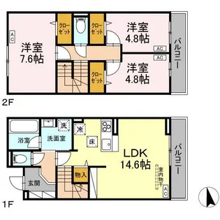 ベルコート II【1階】の間取り