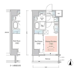 アーバネックス西新宿II【3階】の間取り