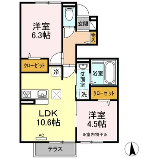 ルミエール【1階】の間取り