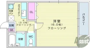 ジュネス宮町【1階】の間取り