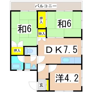 ロイヤルハイツマル勘【2階】の間取り