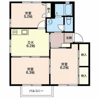 ディアス スリーゼ【2階】の間取り