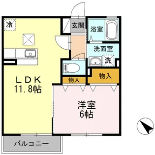 フォレスト四谷【1階】の間取り