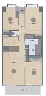 コスモ参宮橋パークビュー【5階】の間取り