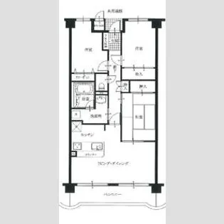 マジェスティックマンション多賀城【2階】の間取り