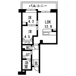 アクティ目黒駅前1号棟【8階】の間取り