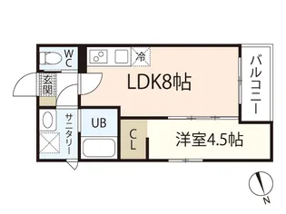 レジデンシャル廿日市駅前【2階】の間取り